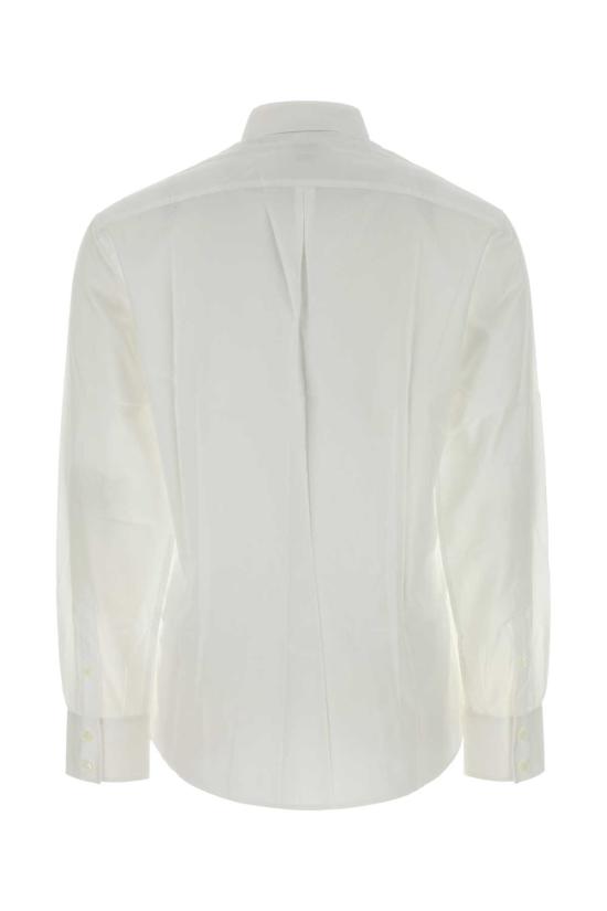 26FW 브루넬로 쿠치넬리 버튼 다운 칼라 슬림핏  트윌  긴팔 셔츠 MBUC41716 C159 White - BRUNELLO CUCINELLI