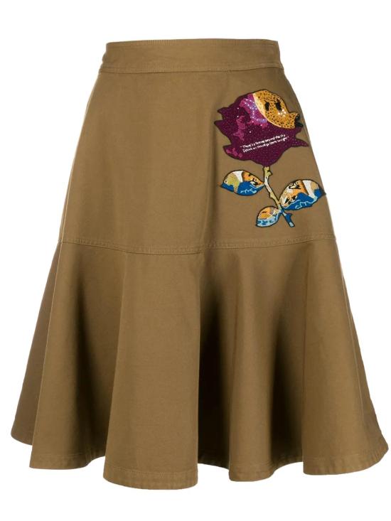  발렌티노 가라바니 스커트 SB0RA02A2Q9B96 BROWN