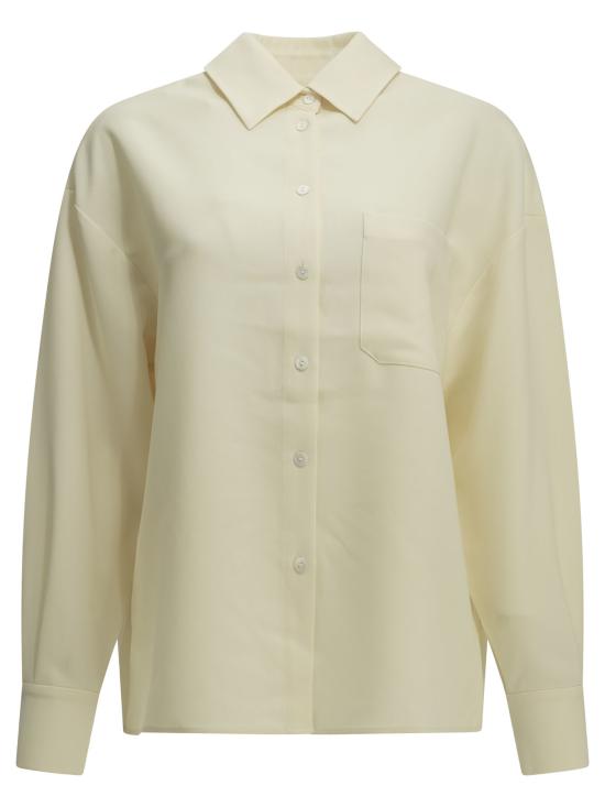 26FW 알마다 라벨 블라우스/셔츠 4907CREAM White