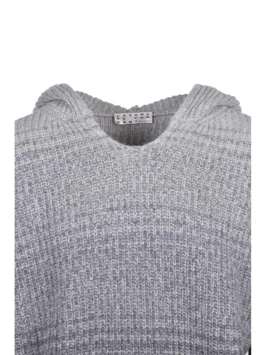 25FW Cashmere Company P. 니트웨어 그라데이션 패턴 후드 스웨터 (골지 소매단) - CASHMERE COMPANY