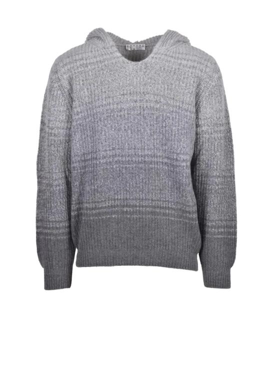 25FW Cashmere Company P. 니트웨어 그라데이션 패턴 후드 스웨터 (골지 소매단)