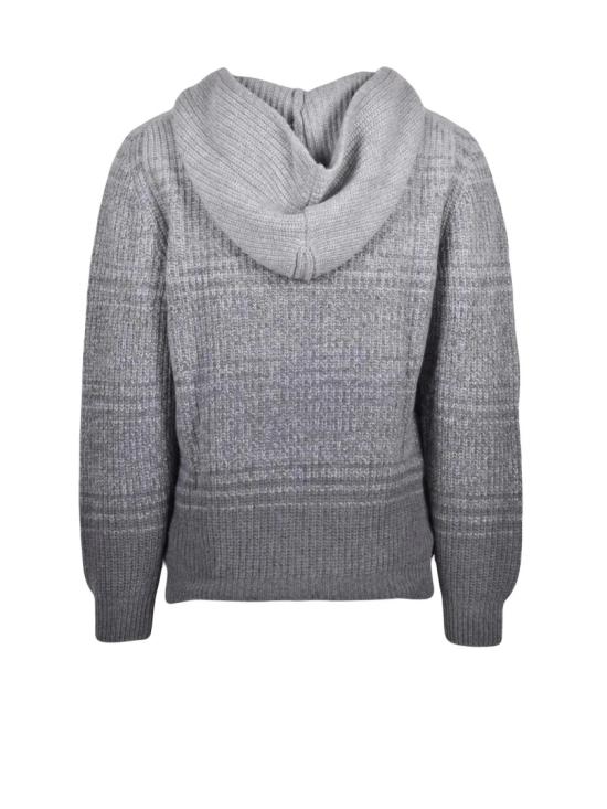 25FW Cashmere Company P. 니트웨어 그라데이션 패턴 후드 스웨터 (골지 소매단) - CASHMERE COMPANY