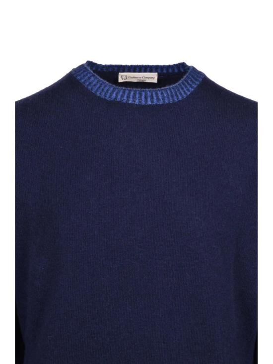 25FW Cashmere Company P. 니트웨어 대조적인 골지 트리밍이 있는 크루넥 스웨터 - CASHMERE COMPANY