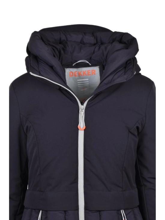 25FW 데커 자켓 블랙 후드 퀼팅 폴리아미드 혼방 다운 재킷 - DEKKER
