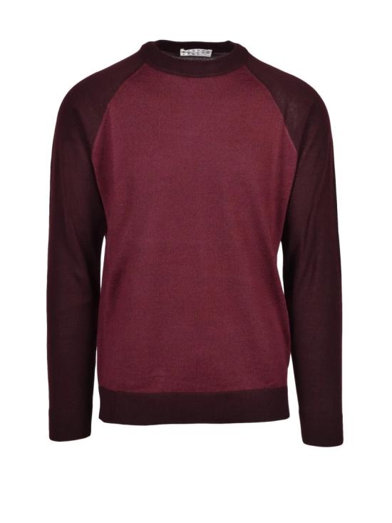 25FW Cashmere Company P. 니트웨어 투톤 디자인의 래글런 소매 캐시미어 혼방 스웨터