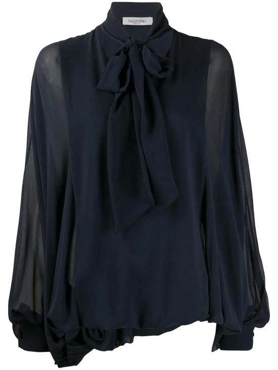  발렌티노 가라바니 블라우스 TB0AE4N00WB578 NAVY