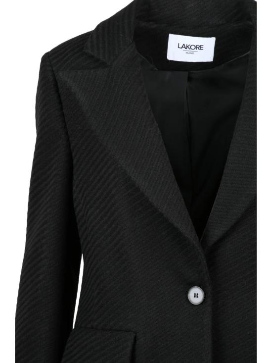 25FW Lakore 코트 블랙 컬러의 슬림핏 울 혼방 - OTHER BRANDS
