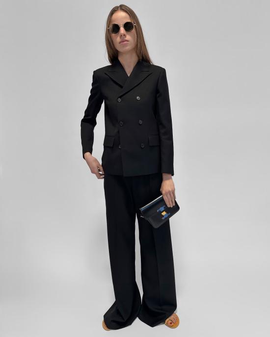  셀린느 울 개버딘 테일러드 재킷 RV1OY650D BLACK - CELINE