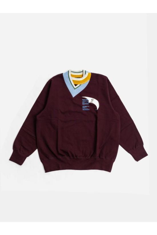  컬러 스웨터 25WCMT07205 BURGUNDY
