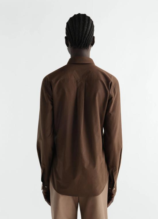  르메르 포인티드 칼라 셔츠 SH1326 LF1500 BROWN - LEMAIRE