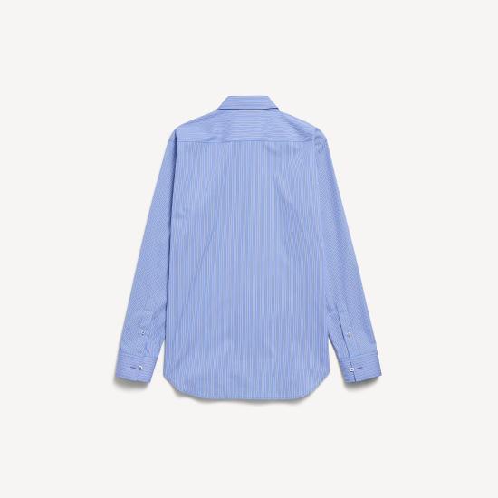  발렌시아가 스트라이프 포플린 셔츠 872124 TUM28 BLUE - BALENCIAGA