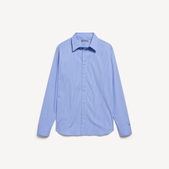  발렌시아가 스트라이프 포플린 셔츠 872124 TUM28 BLUE