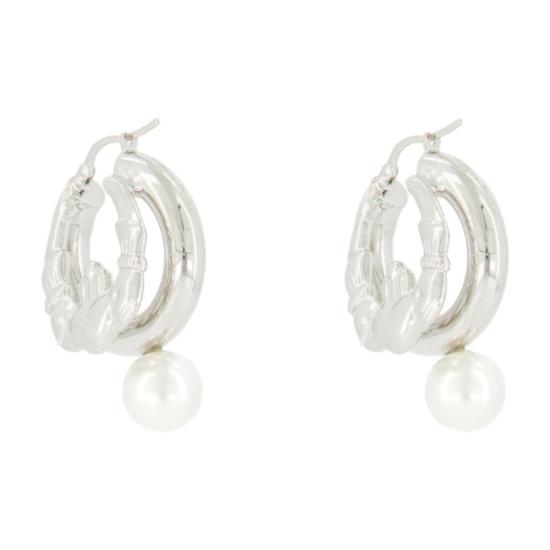 26FW 시몬로샤 이어링 ERG594 0900 RHODIUM PEARL SILVER - SIMONE ROCHA