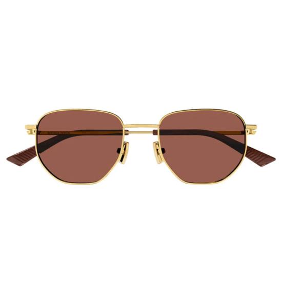  보테가베네타 안경 보테가 베네타 Bv1301 S001 에비에이터 풀림 선글라스 골드/그레이 - BOTTEGA VENETA