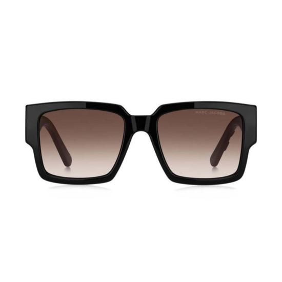  마크제이콥스 안경 마크 제이콥스 Marc739 S080sha 스퀘어 풀림 선글라스, 브라운 그라데이션 렌즈, 블랙/화이트 - MARC JACOBS
