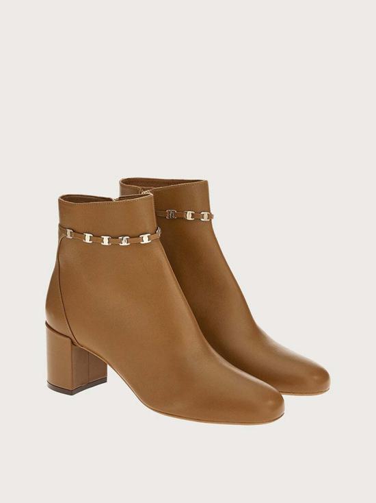  살바토레 페라가모 부츠 페라가모 부티 브라운 - SALVATORE FERRAGAMO