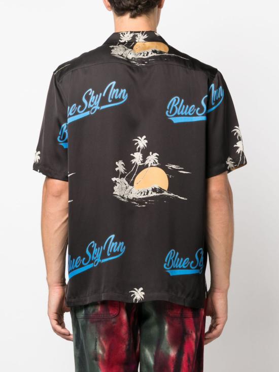 블루스카이인 셔츠 BS2303SH047ISLAND BLACK - BLUE SKY INN