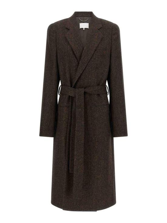 26FW 마르지엘라 벨티드 헤링본 울 코트 벨티드 헤링본 울 코트 S67AA0087S54246003F