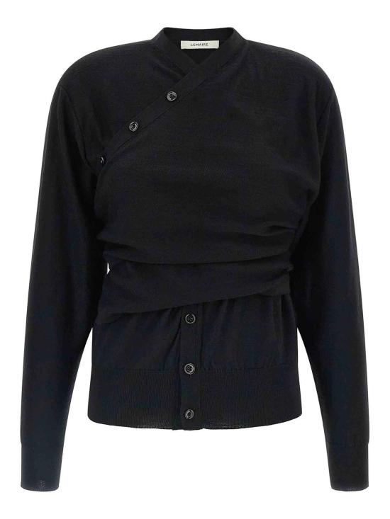 26FW 르메르 트롱프 뢰유 메리노 울 가디건 PO0056LK1063BK999 BLACK - LEMAIRE