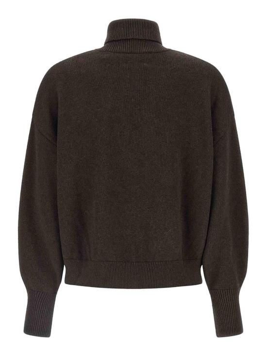 26FW 이자벨마랑에뚜왈 나샤 울 코튼 스탠드업 칼라 스웨터 PU0663FAC1L17ECLBR BROWN - ISABEL MARANT ETOILE