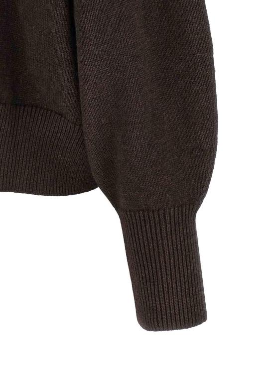 26FW 이자벨마랑에뚜왈 나샤 울 코튼 스탠드업 칼라 스웨터 PU0663FAC1L17ECLBR BROWN - ISABEL MARANT ETOILE