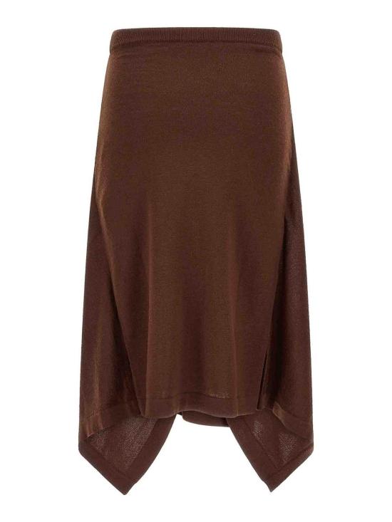 26FW 르메르 버튼 메리노 울 블렌드 스커트 SK1082LK1063RE401 BROWN - LEMAIRE