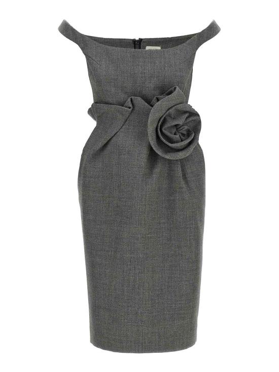 26FW 마그다뷰트림 미디 스커트 263926GREY