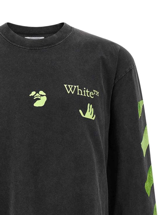 26FW 오프화이트 반팔 티셔츠 OMAB09CF26JER00800001 BLACK - OFF WHITE