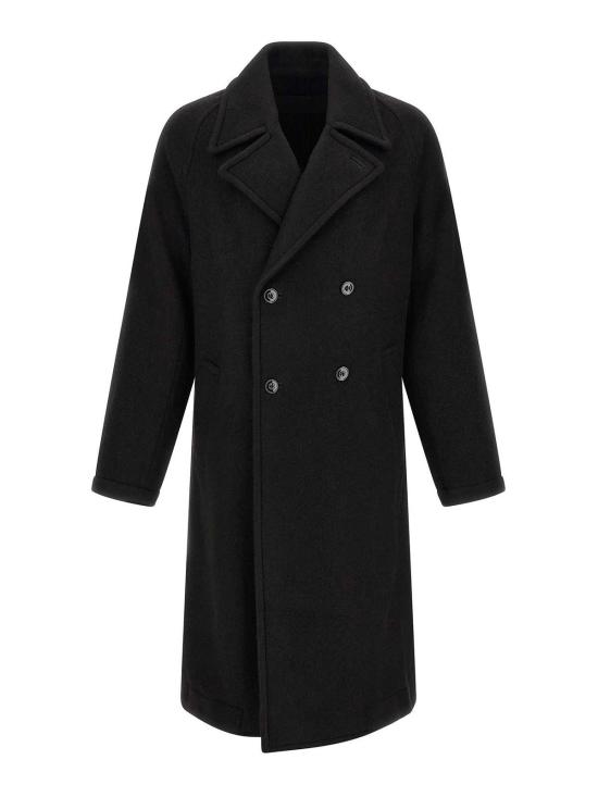26FW 르메르 더블 브레스티드 펠티드 울 앤 알파카 코트 CO1169LF1700BK999 BLACK