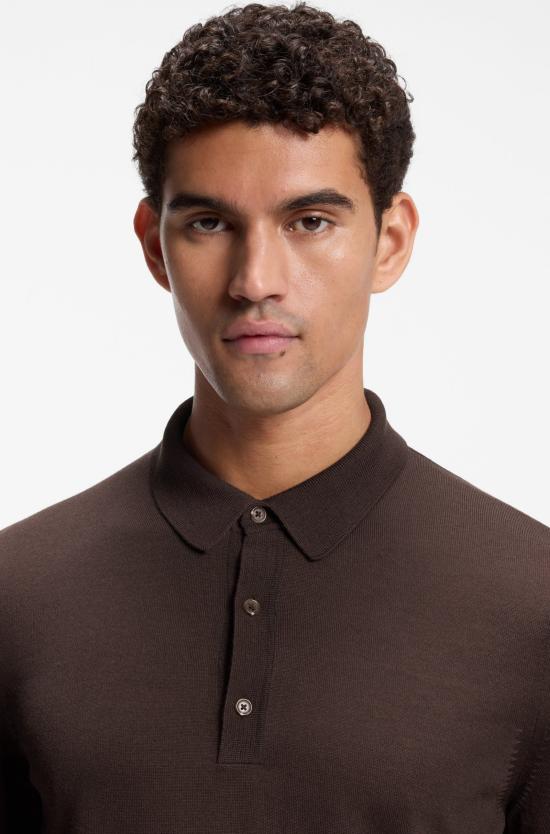 26FW 보스 폴로 티셔츠 50565503 10280691 01 209 DARK BROWN - BOSS
