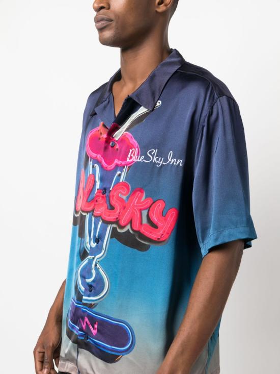  블루스카이인 셔츠 BS2302SH040PRINTMIL NAVY - BLUE SKY INN