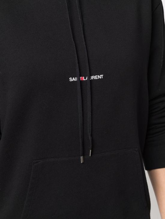  생로랑 리브 고쉬 로고 후드 677256YB2EZ1035 BLACK - SAINT LAURENT