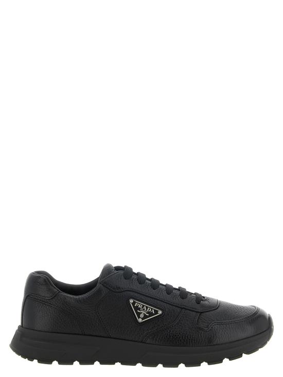 26FW 프라다 프랙스 2.0 스웨이드 시어링 로우탑 스니커즈 2EE443FG000013F0002 Black