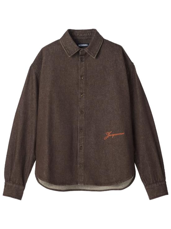 26FW 자크뮈스 긴팔 셔츠 SHM00545AD00077 850 BROWN
