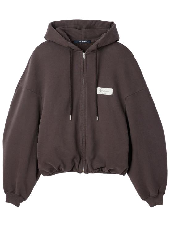 26FW 자크뮈스 후드 티셔츠 HOU00314AJ00325 881 DK BROWN 1
