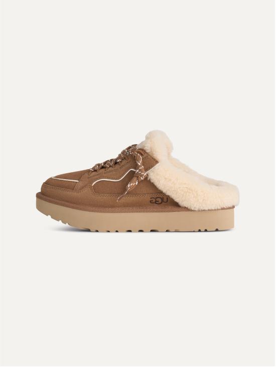 26FW 어그 뮬/슬리퍼 Montone Ibridi Castagna 소재의 Sabot Lowmel 뮬