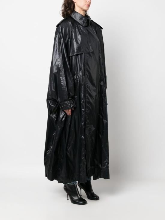  생로랑 트렌치 코트 747050Y5F651000 BLACK - SAINT LAURENT