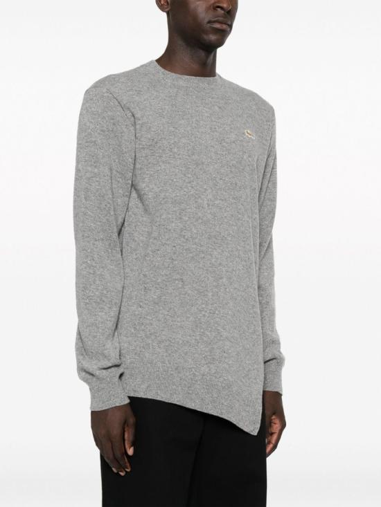  꼼데가르송 x 라코스테 코튼 스웨터 FLN0061 GREY - COMME DES GARCONS