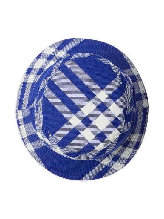  버버리 체크 울 버킷햇 8079490B7369 BLUE - BURBERRY