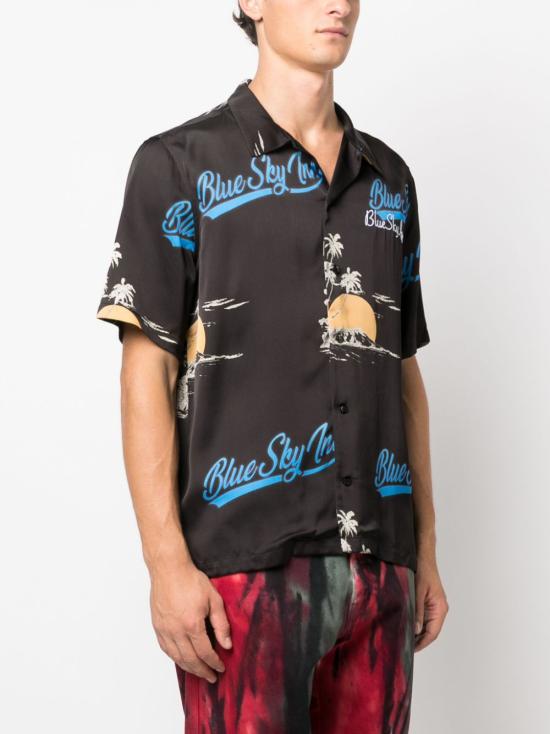 블루스카이인 셔츠 BS2303SH047ISLAND BLACK - BLUE SKY INN