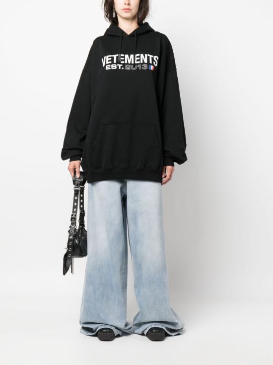  베트멍 후드 티셔츠 UE54HD100BBLACK - VETEMENTS