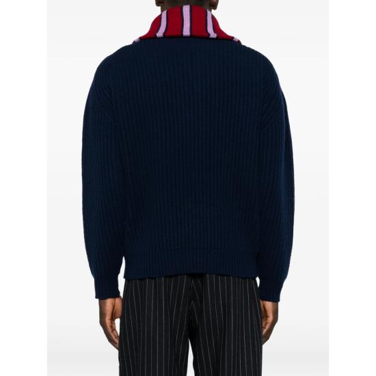 26FW 드롤드무슈 니트웨어 PO247 WO018 NAVY BLUE - DROLE DE MONSIEUR