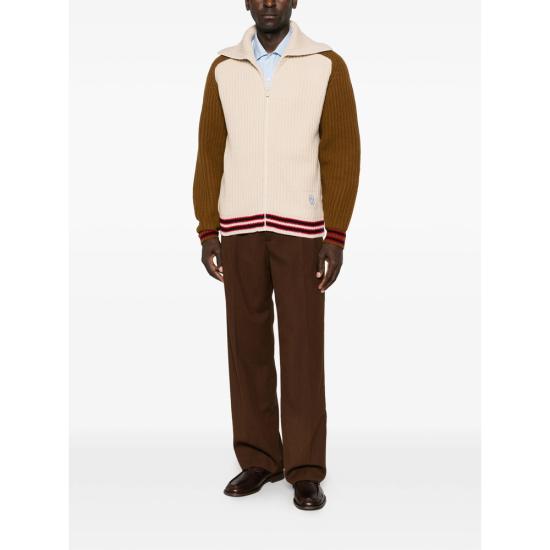 26FW 드롤드무슈 집업 니트 CA197 WO018 OFFWH NEUTRALS BROWN - DROLE DE MONSIEUR