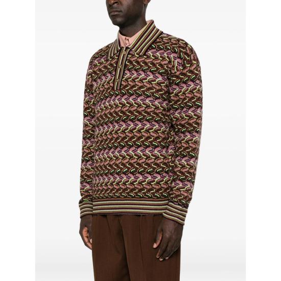26FW 드롤드무슈 폴로 티셔츠 PO244 WO007 MULTI BROWN - DROLE DE MONSIEUR