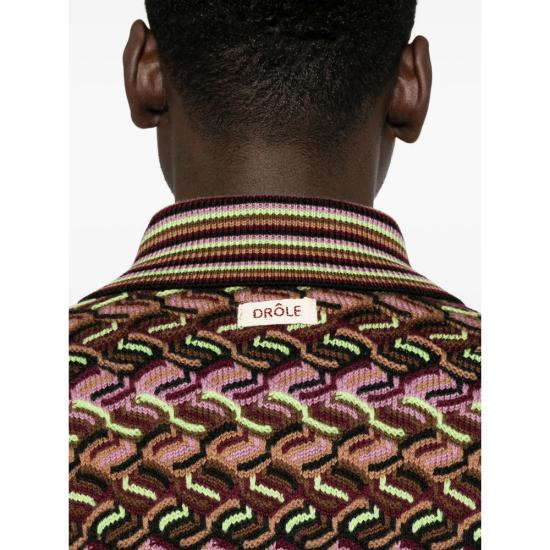 26FW 드롤드무슈 폴로 티셔츠 PO244 WO007 MULTI BROWN - DROLE DE MONSIEUR