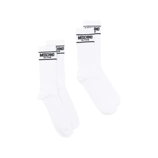 26FW 모스키노 양말 4480 A3401 1001 WHITE
