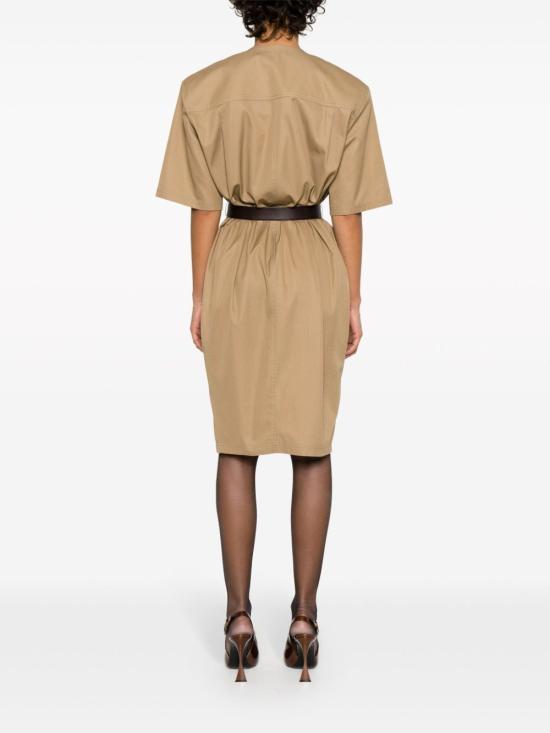  생로랑 트윌 코튼 드레스 790089Y3A992611 BEIGE - SAINT LAURENT