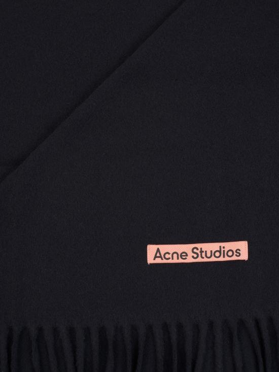 26FW 아크네 스튜디오 내로우 울 프린지 머플러 CA0210 900 BLACK - ACNE STUDIOS