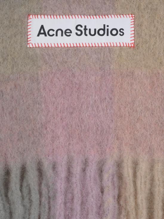 26FW 아크네 스튜디오 모헤어 체크 머플러 CA0084 BOB FUCHSIA LILAC PINK - ACNE STUDIOS
