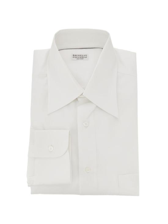 26FW 브루넬로 쿠치넬리 셔츠 MBUC40621 C159 WHITE
